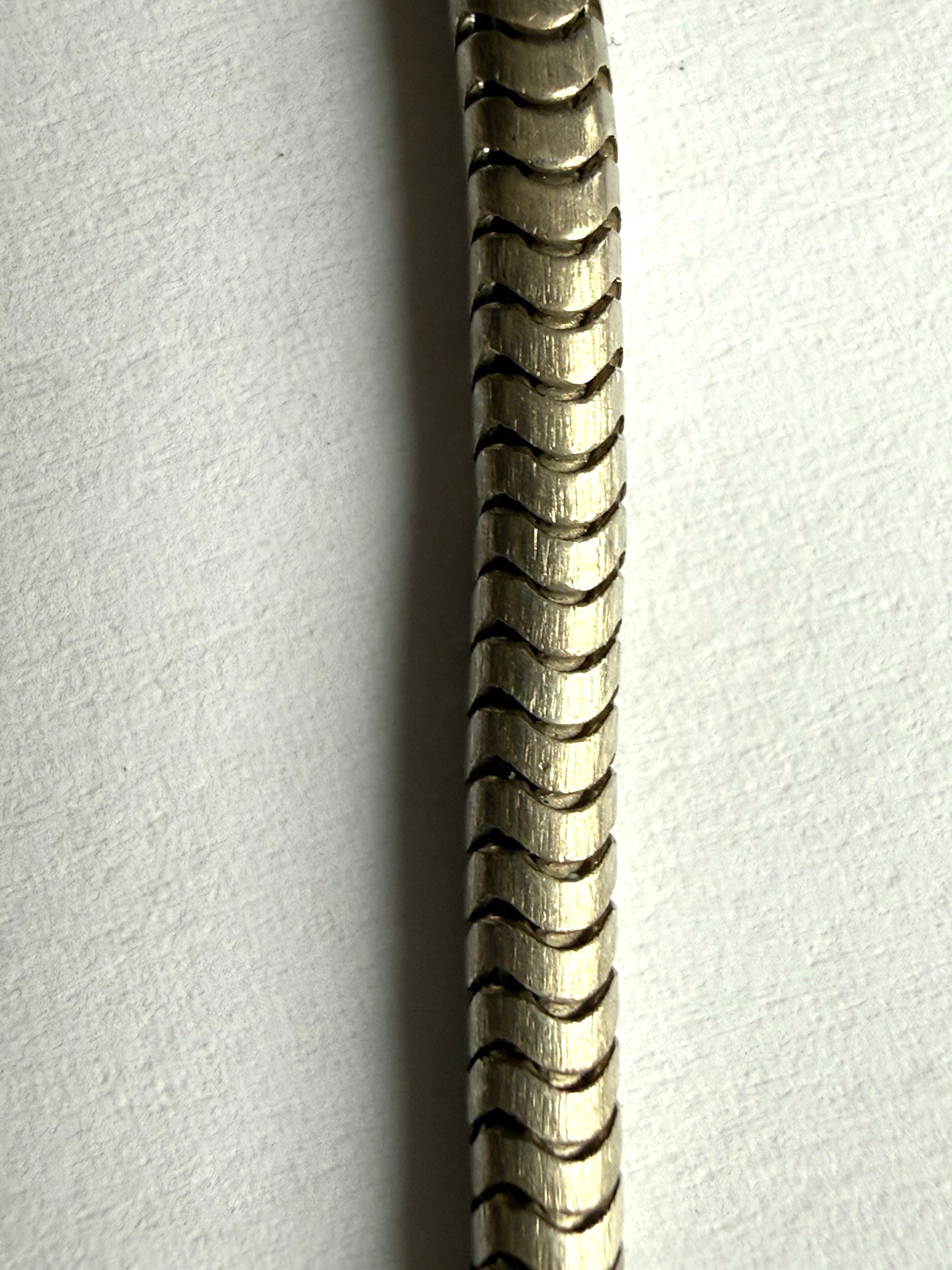 ANTIQUE SOLID SILVER SNAKE LINK WATCH CHAIN. ALBE… - image 4