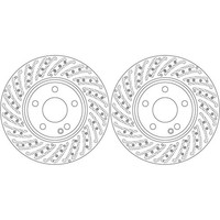 2X TRW Bremsscheiben 295Mm Gelocht/Innenbel. Vorne Passend FÜR MERCEDES-BENZ