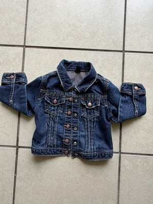 Gap Girls Blue Denim Jacket 3T Button Front Long Sleeve Casual