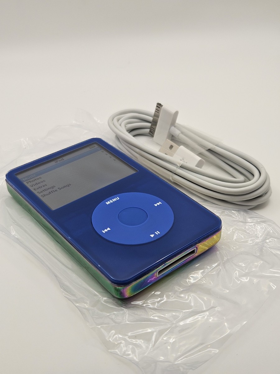 Apple iPod Classic 5.5 Gen Blue/Rainbow 256GB SSD 3000mAh + Taptic