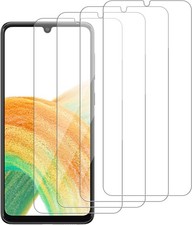  4-Pack Tempered Glass Screen Protector for Samsung Galaxy A33 5G, Anti Scratch