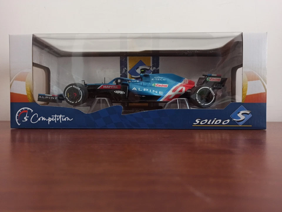 SOLIDO 1:18 F1 ALPINE A521 GP HUNGARY 2021 E. OCON #31 WINNER - Immagine 2 di 4