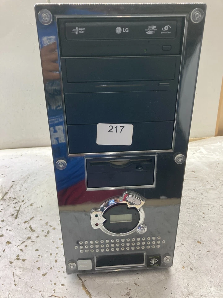 Retro Black Glossy ATX Gaming Computer Case - Image 2 of 4