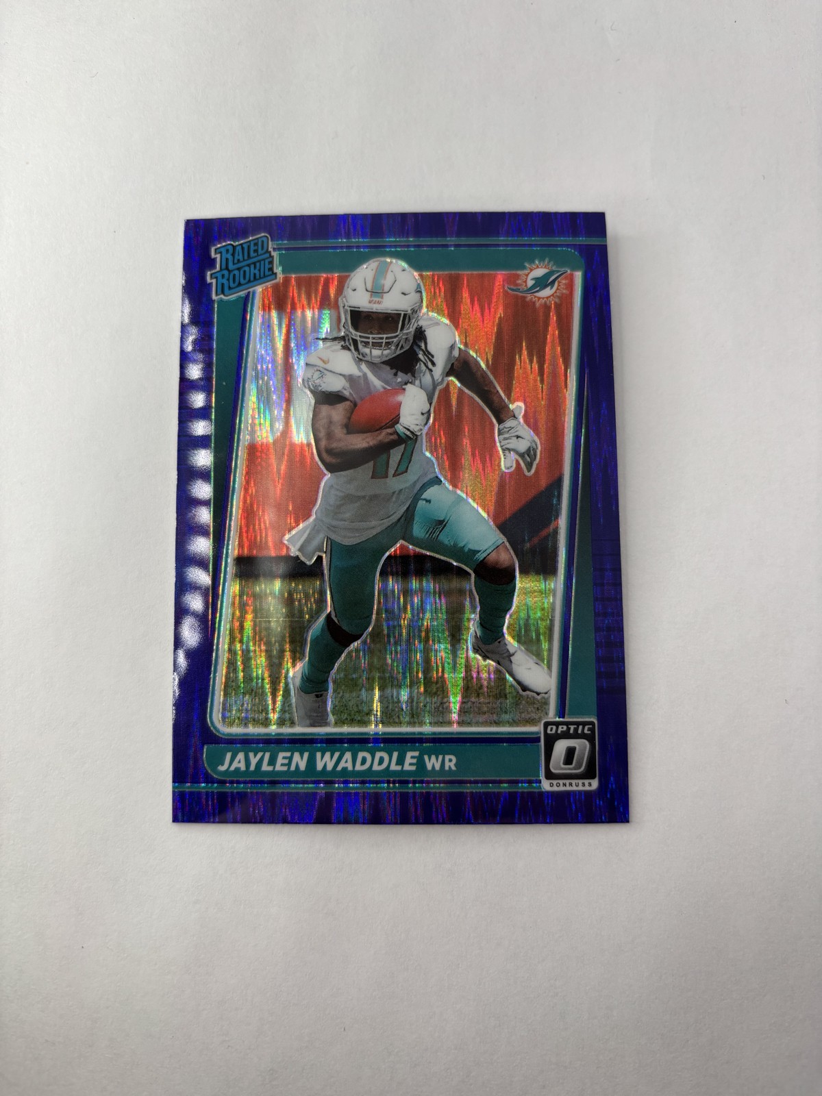 2021 Panini Donruss Optic - Rated Rookie Jaylen Waddle #208 Purple Shock SP