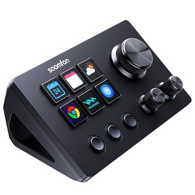 SOOMFON Stream Controller SE 6 Key LCD Macro Deck for OBS Twitch PC Mac