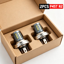 2Pcs P45T R2 LED Motorcycle LED Headlight Light Bulb High Low Beam 6000K 12V 24V