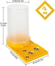 4X Beehive Water Feeder Entrance Bee Drinking Feeder Beekeeping Waterer