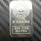 Monarch Precious Metals 5 Grams .999 Fine Silver Bar Vertical
