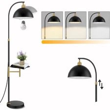 Floor Lamp with table Industrial Adjustable Height Arc Floor Reading Lamp wit...