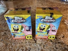 Lot of 2x 2025 Topps Chrome - Spongebob 25th Anniversary - Sealed Blaster Boxes