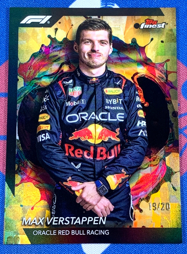 Max Verstappen 2024 Topps Finest F1 19/20 Gold Refractor Rare RBR #295
