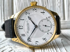 Unique Wristwatch 48mm With Original IWC Pocket Movement & Hot Enamel Dial 1905