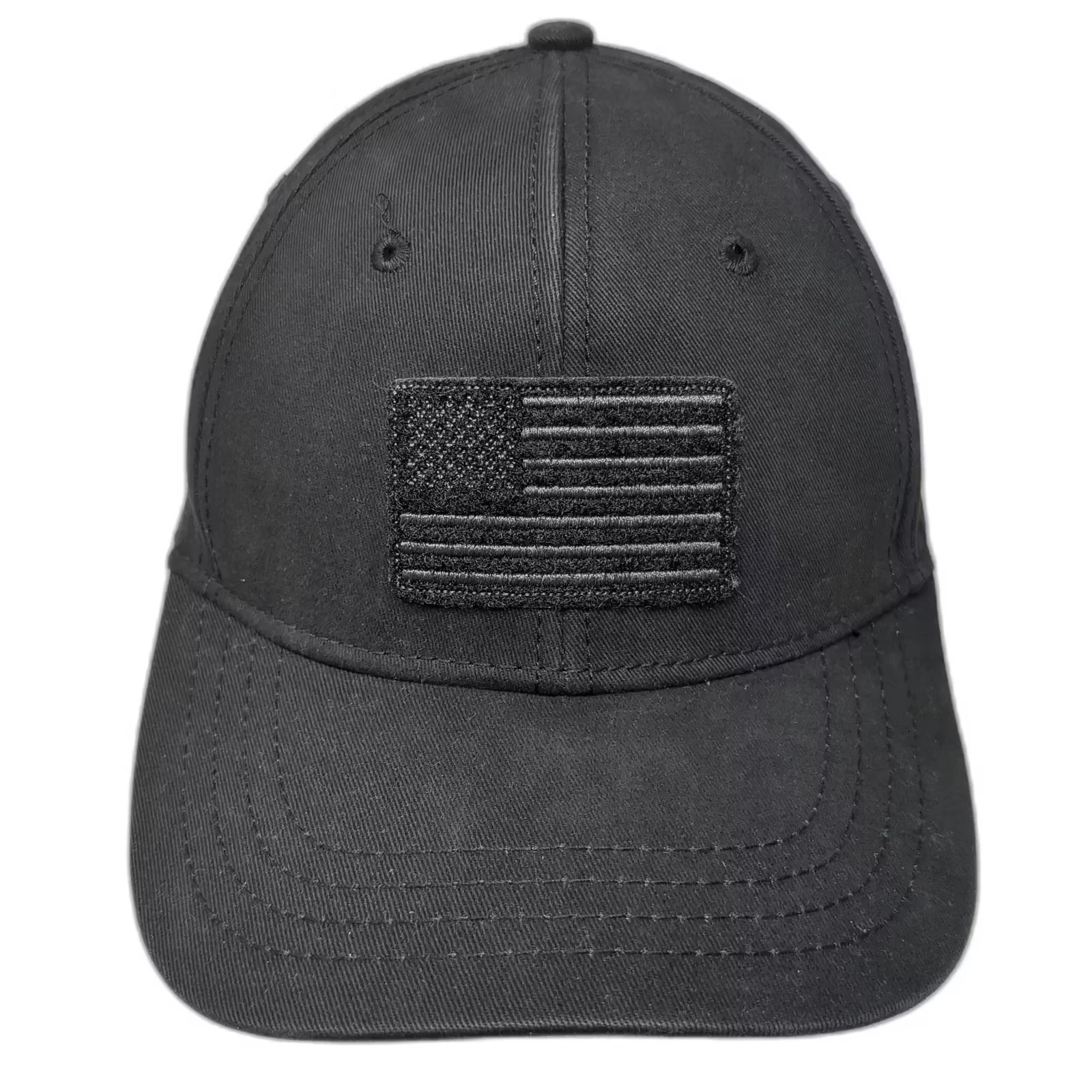 H3 Headwear Black Baseball Cap Snapback American Flag Embroidered OS Hat Patch