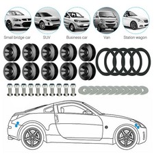 10pcs CNC Fastener Quick Release Car Bumper Fender Trunk Hatch Lid Kit Car Black