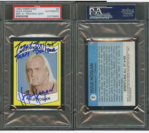 Hulk Hogan 1982 Wrestling All-Stars #2 Rookie Auto PSA / DNA TRIPLE SIGNED AUTO