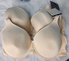 2 UNDEROUTFIT Ultimate Coverage Bra Underwire Adjustable Straps 36C Sand