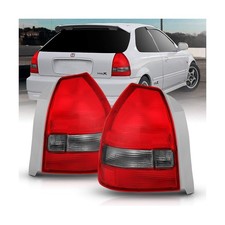 Brake Taillights - Red Smoke Pair - Fit 96-00 Honda Civic 3dr Hatchback Brake Taillights - Red Smoke Pair - Fit 96-00 Honda Civic 3dr Hatchback