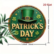 St. Patrick'S Day Tin Metal Signs Home D cor Wall Decoration, Measuring 8x8 Inch