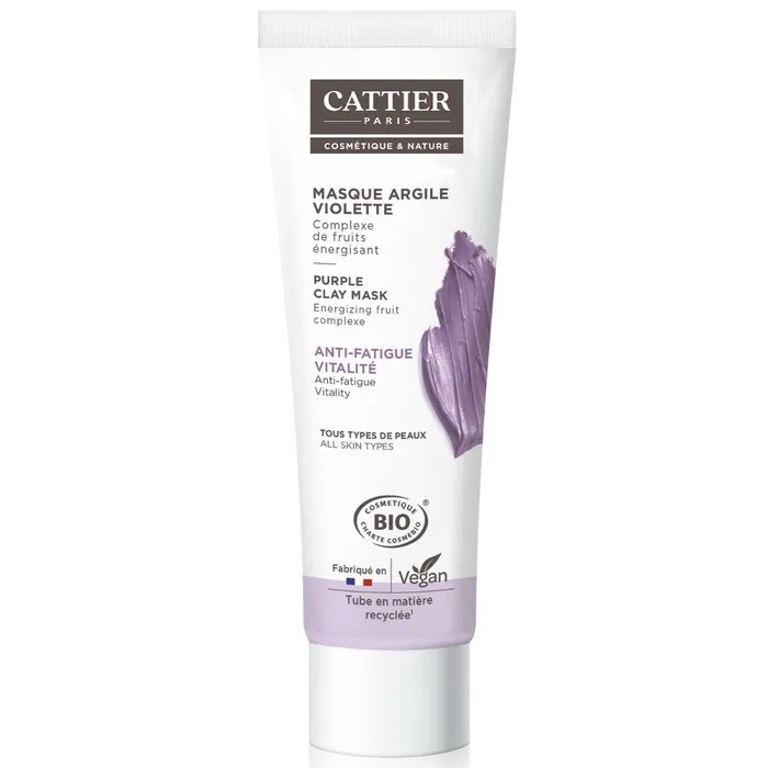 Masque argile violette anti teint terne pour retrouver une mine éclatante