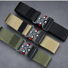 MEN Casual Military Tactical Army Adjustable Quick Release Belts Pants Waistband