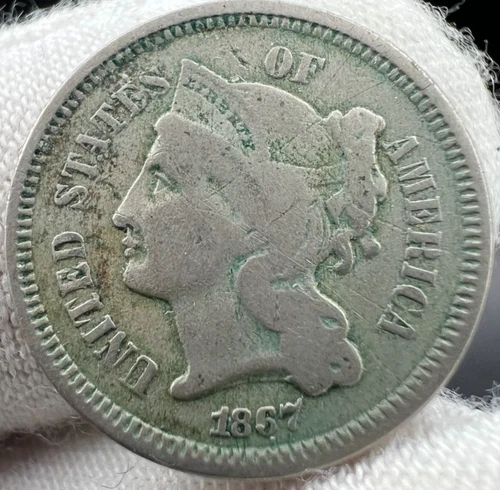 1867-P Three Cent Nickel — photo from another recent sale