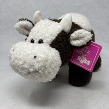 VTG Russ Berrie Plush Luv-Pet Cow 12" Clementine Stuffed Farm Animal With Tags