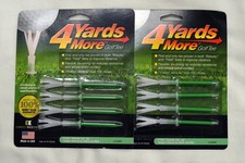 4 Yards More Golf Tees 4" - Green - 2 Packs of 4 - 11926 