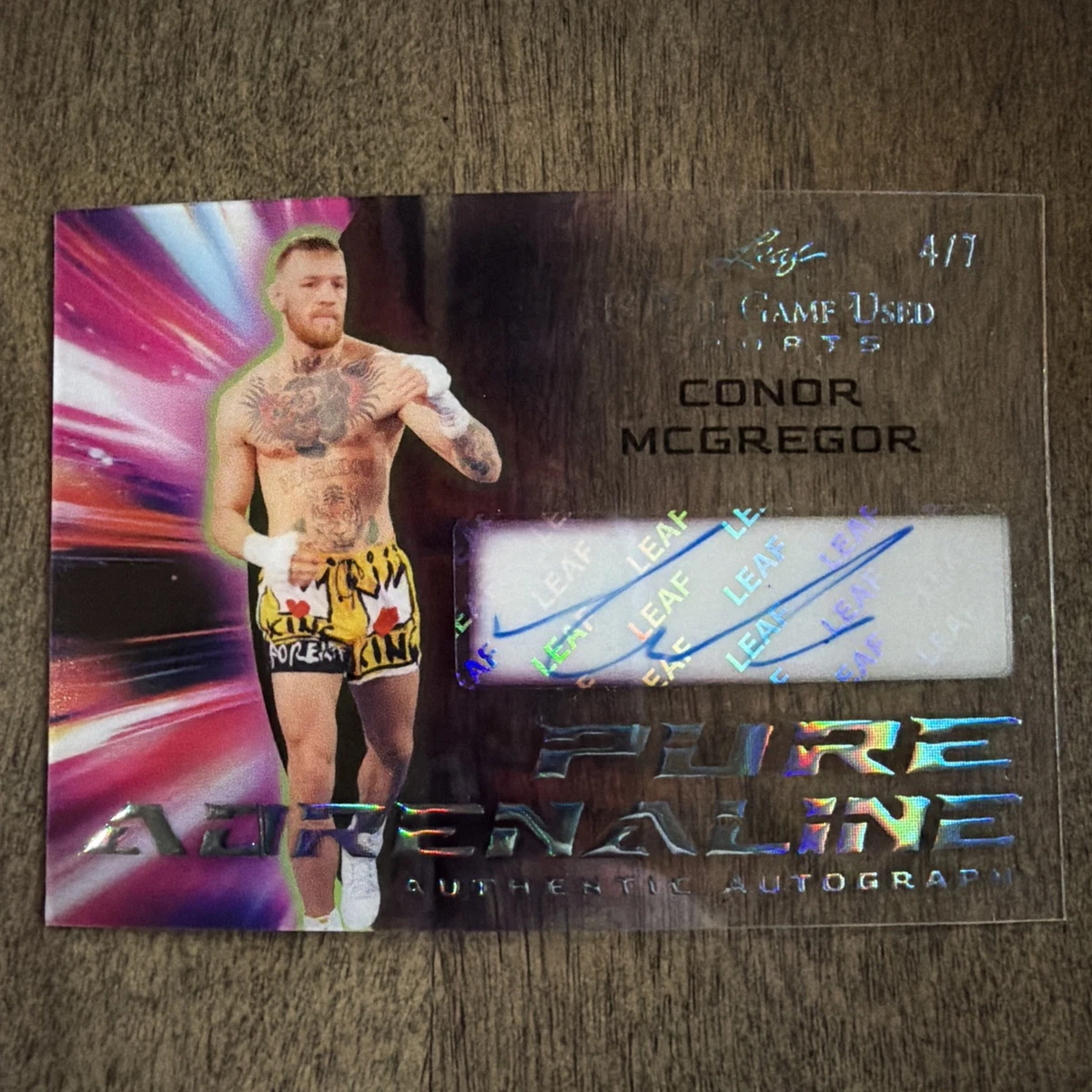 Leaf Mixed Martial Arts (MMA) Autographed Sports Trading Cards