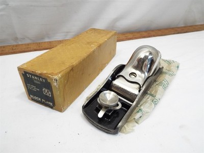 Minty Stanley No 65 Low Angle Block Plane Woodworking Tool+Box Adjustable Throat