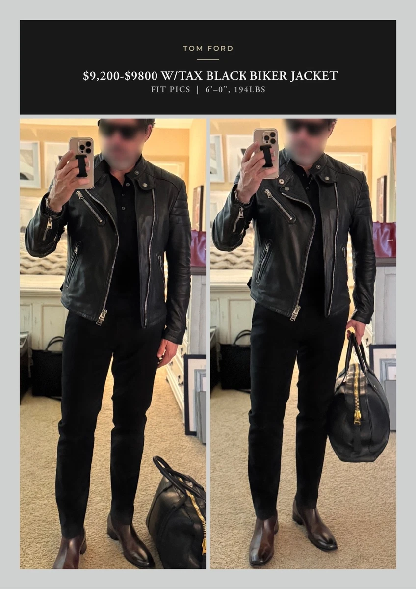 Tom Ford Black Leather Outer Shell Coats, Jackets & Vests for Men