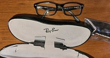 Ray Ban RB 5206 2034 Rectangle Black Clear Eyeglasses Optical Frame 52-18-140