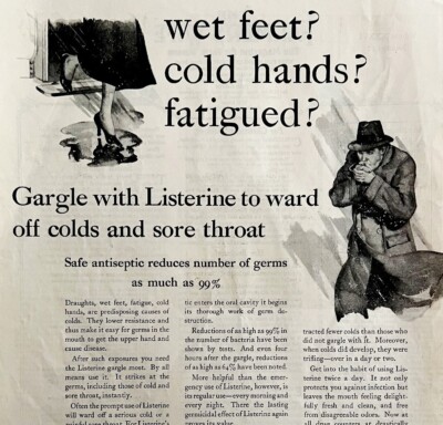 Listerine Oral Antiseptic Colds 1933 Advertisement Full Page NRA Stamp DWU1