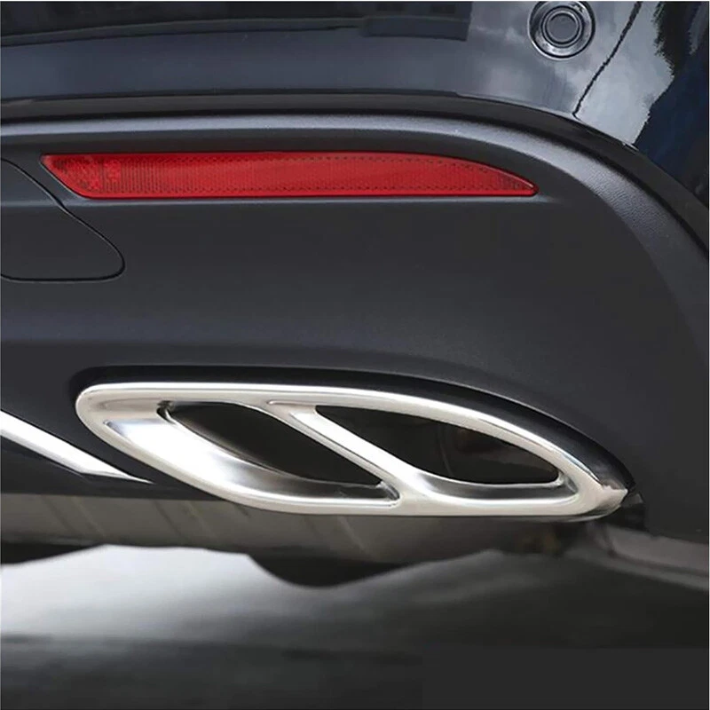 Capas de acabamento de pontas de escape estilo AMG de aço cromado para Mercedes GLS Class 2016-2019 - Imagem 3 de 4