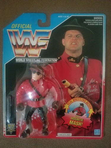 Hasbro Official Figure WWF The MOUNTIE 1992 MOC Bl...