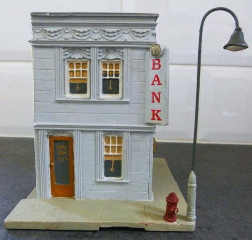HALLMARK COLLECTIONS - HOMETOWN AMERICA - BANK ..BOXED WITH DEED OF AUTHENTICITY - Picture 5 of 8