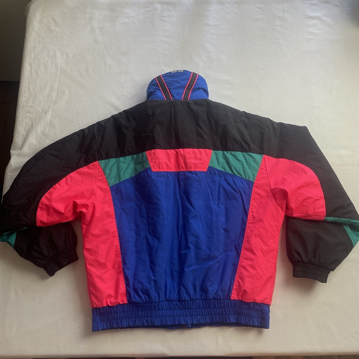 Vintage Sun Ice Jacket Adult L Color Block Snow Ski Lined 80s