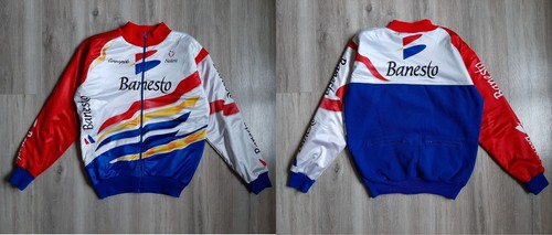 Team Banesto Cycling Shirt Vintage 1990/95 Jersey Cycle Fleece Campagnolo Sz 4/L - Picture 1 of 10