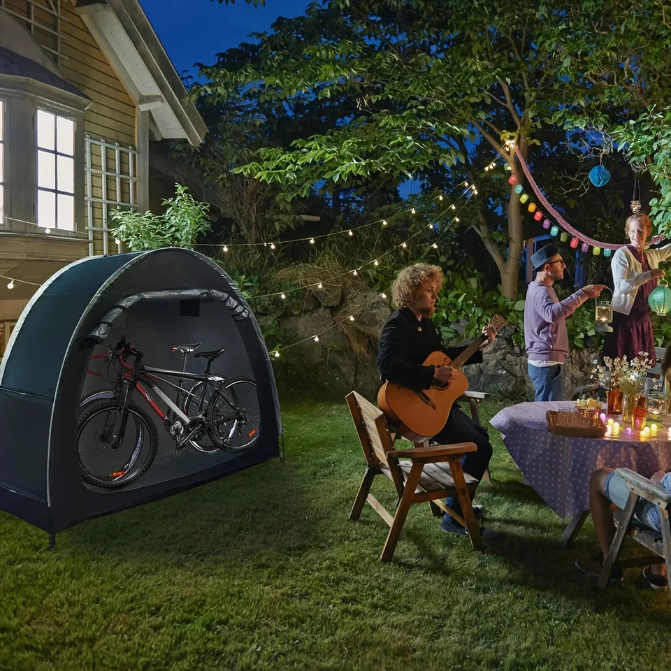 Storage Tent Shed Outdoor Waterproof Bicycle Covers Shelter for Bikes Lawn Mower - Image 4 of 4