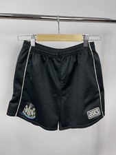 1993-95 Newcastle Asics Home Shorts Size 30 Vintage Black Made In U.K.