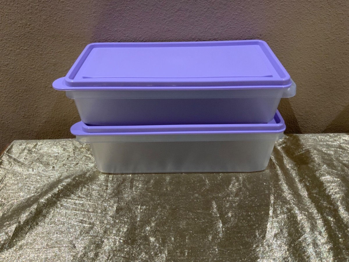 New Tupperware Set of 2 Stackable Stak N Store Rectangular New Tupperware Set of 2 Stackable Stak N Store Rectangular
