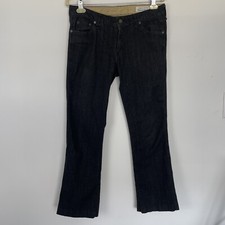 RAG and BONE Handmade In New York Cotton Flare Wide Pants Size 30 Dark Wash