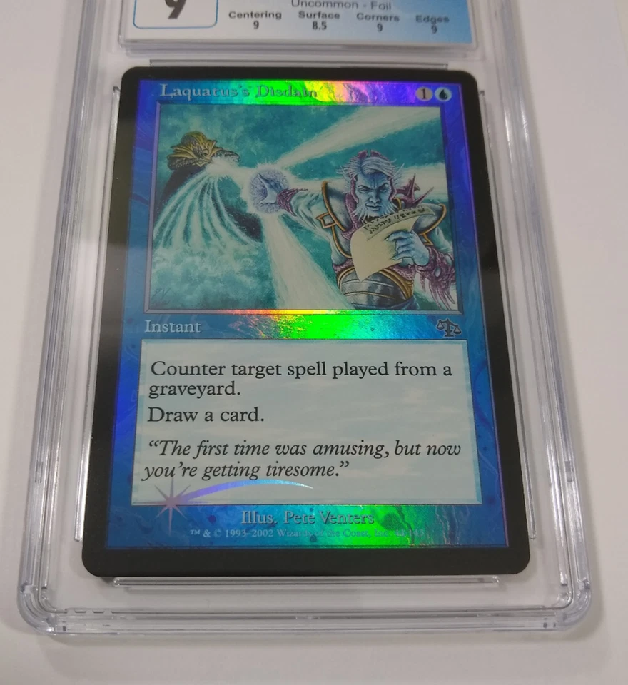 LAQUATUS'S DISDAIN Judgment Foil U CGC 9 MTG graded vintage NM Mint - Image 3 of 4