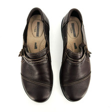 Womens 8 M Clarks Collection Cheyn Madi Slip On Loafers Brown Leather 15807