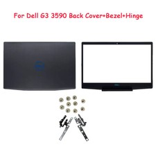 New For Dell G3 3590 LCD Back Cover Bezel Hinge With Screws Blue Logo 0747KP