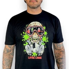 LiME LiNE Skull and Splat Next Level T-Shirt - XXL