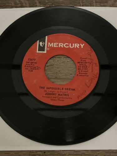 Johnny Mathis so nice/the impossible dream mercury 45 RPM 7" VG+ - Picture 4 of 4