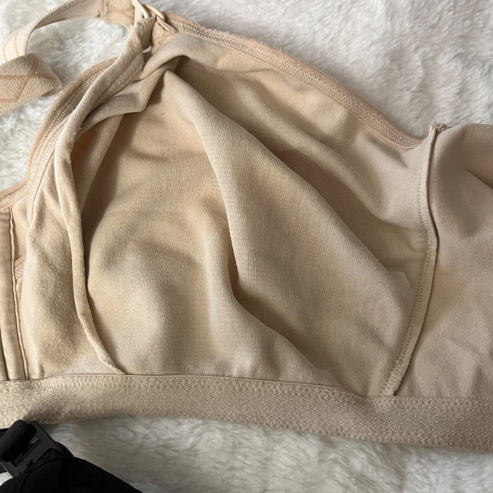 Bravado 34L 34M Unbranded Nursing Breastfeeding Bra Large Beige Black Lot of 2 - Image 4 of 4