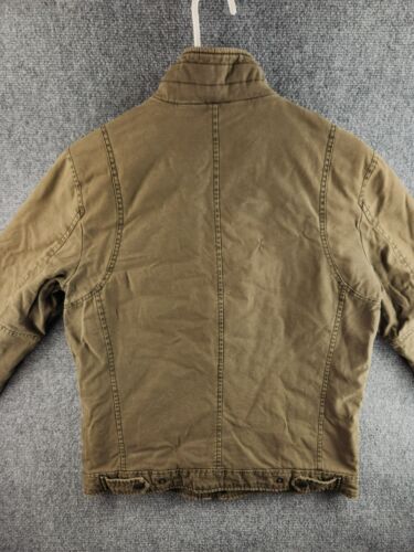 Levis kleine grüne Cargojacke durchgehender Reißverschluss Druckknopf gefüttert hoher Kragen Mantel Taschen Herren - Bild 21 von 23