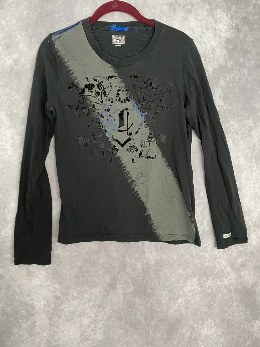 Converse one star men's long best sale sleeve shirt