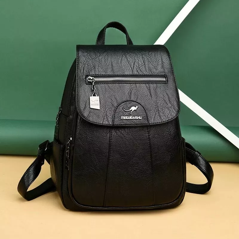 Mochilas De Cuero Lujo para mujer bolso escolar de alta calidad